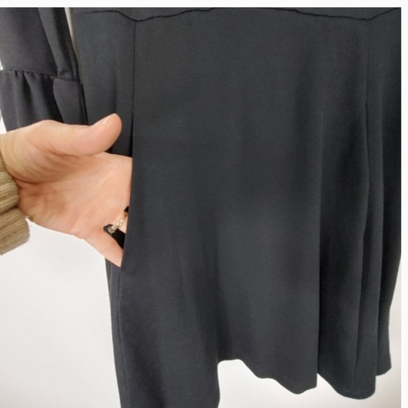 kate spade ponte fit and flare black dress s nwot - Picture 7 of 9